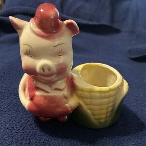 PRICE REDUCED! Antique 1940’s Pig and Corn Herb Planter